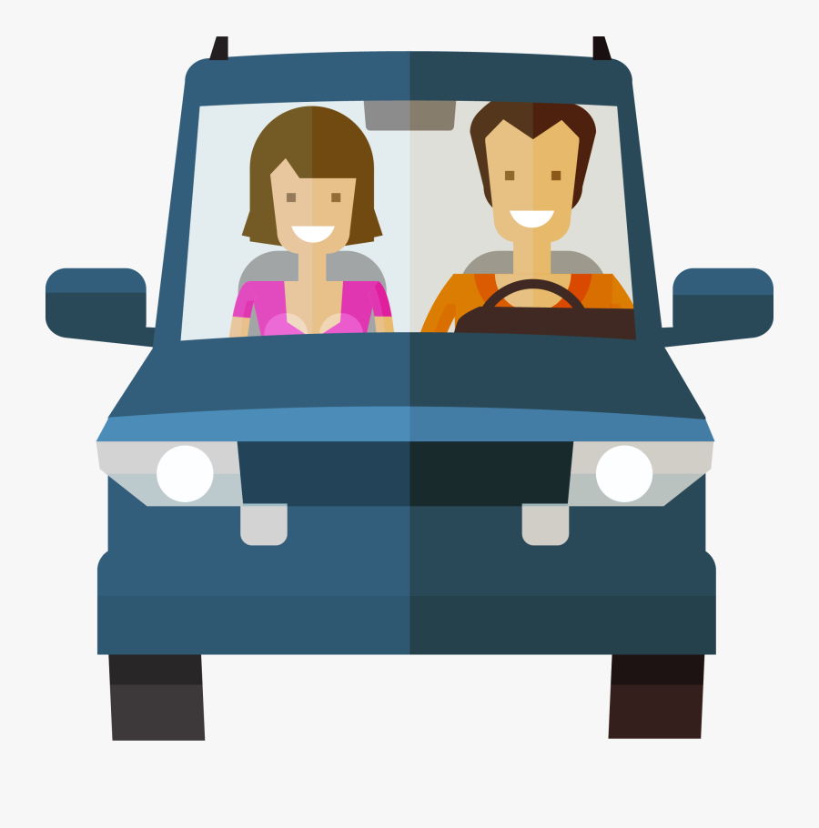 Vacation Clipart Drove - Driver Car Vector Png, Transparent Clipart