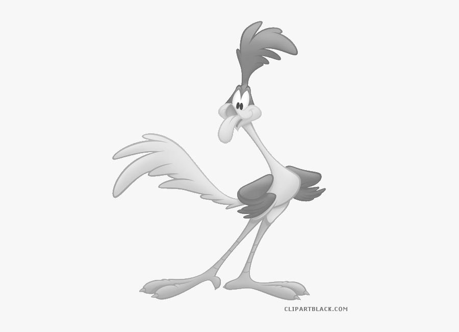 Roadrunner Clipart Black And White - Wile E Coyote And The Road Runner, Transparent Clipart