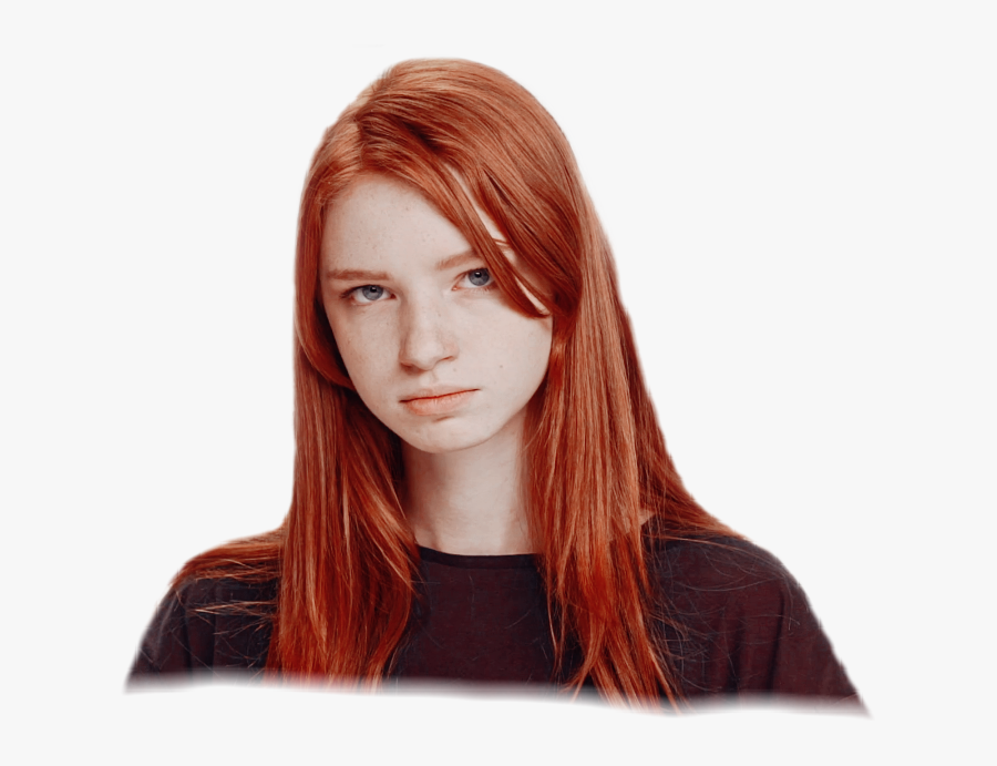 #redhead #girl #freckles #cute #portrait #red #hair - Pretty Redhead Girl Freckles, Transparent Clipart
