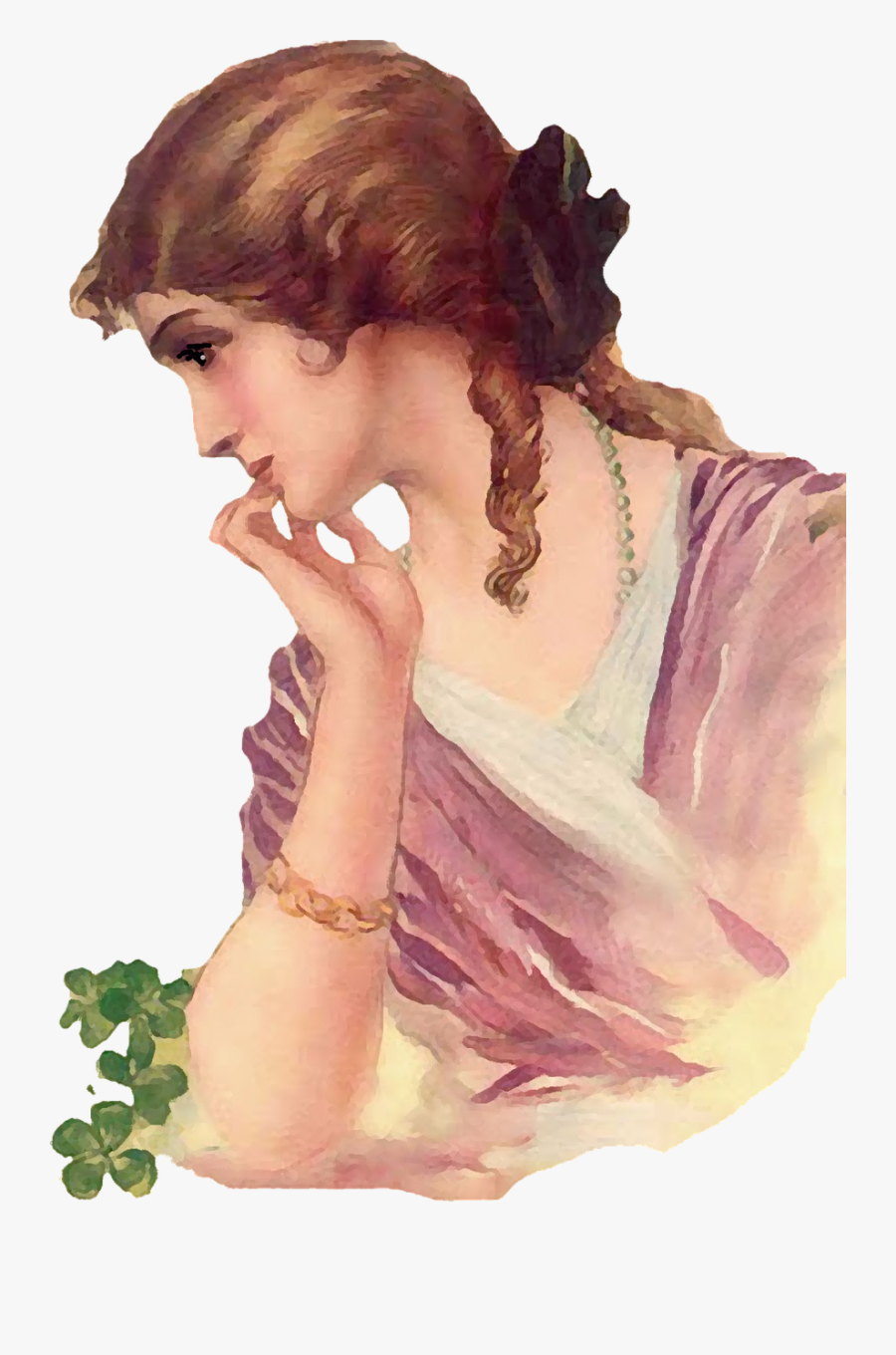 Vintage Women Transparent Background, Transparent Clipart