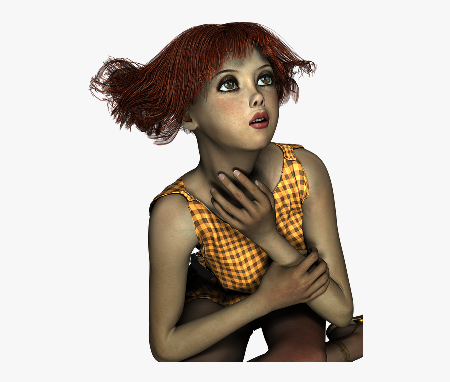 Girl, Redhead, Fantasy, Autumn, Orange, Young, Female - Girl, Transparent Clipart