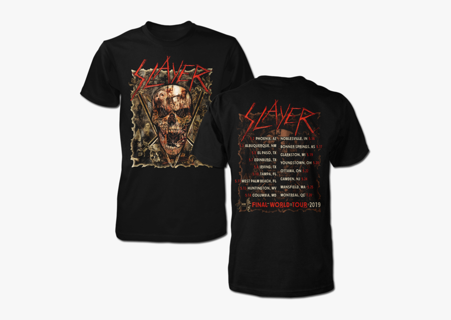 Skull Collage 2019 Tour Tee - Slayer Tour T Shirt, Transparent Clipart