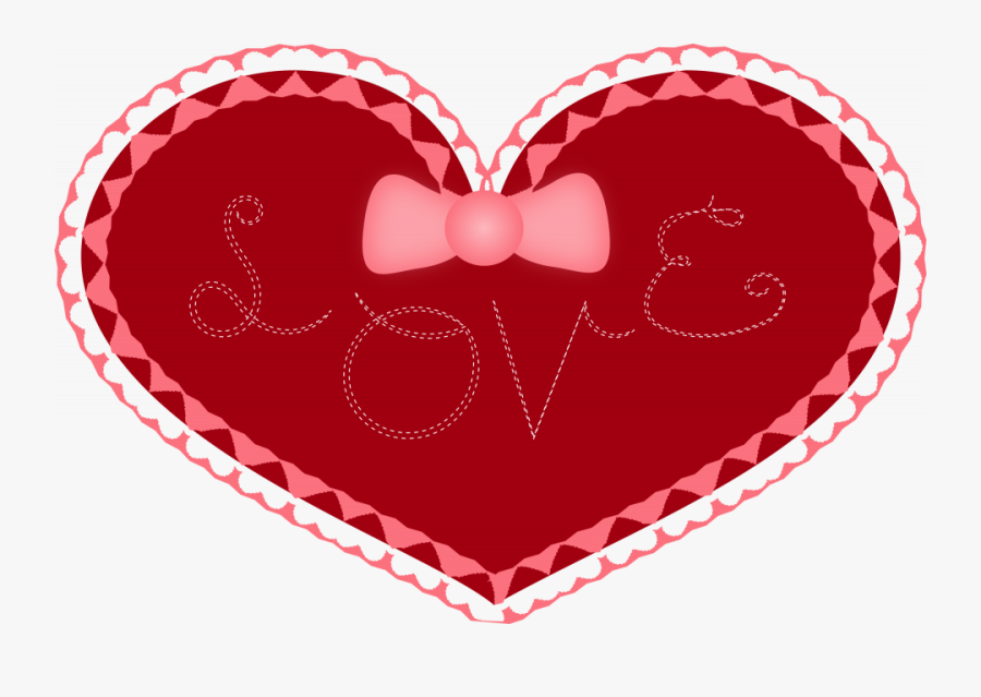 Valentines Day Clip Art For Facebook Clipart Big Heart - Coração Com Laço Em Png, Transparent Clipart