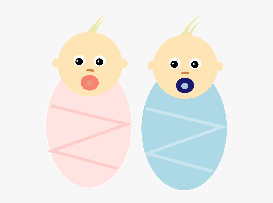 Twin Babies Drawings, Transparent Clipart