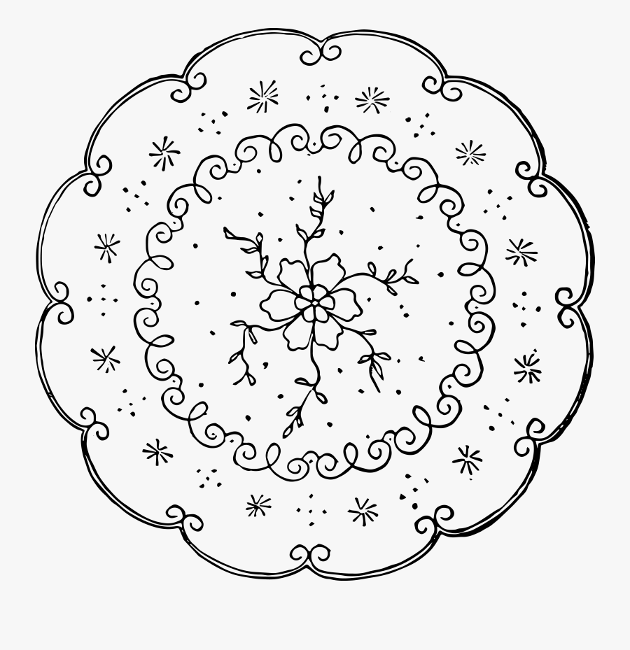 Black And White Doily Clipart, Transparent Clipart