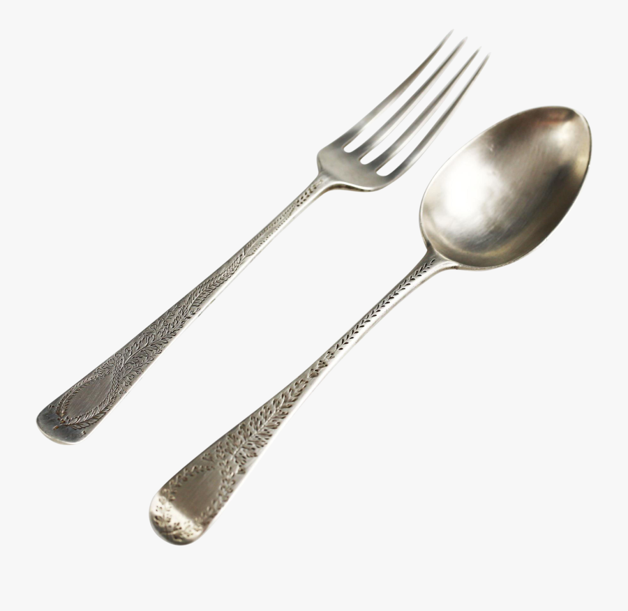 Silver Fork Png Background Image - Spoon And Fork Transparent, Transparent Clipart