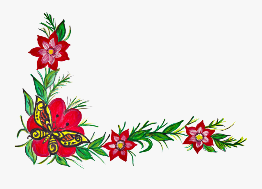 Flower Corner Transparent, Transparent Clipart