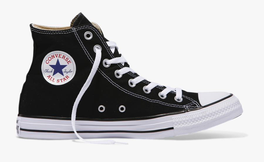 Converse High Tops Sneakers Clipart Black And White - Converse All Star High Denim, Transparent Clipart