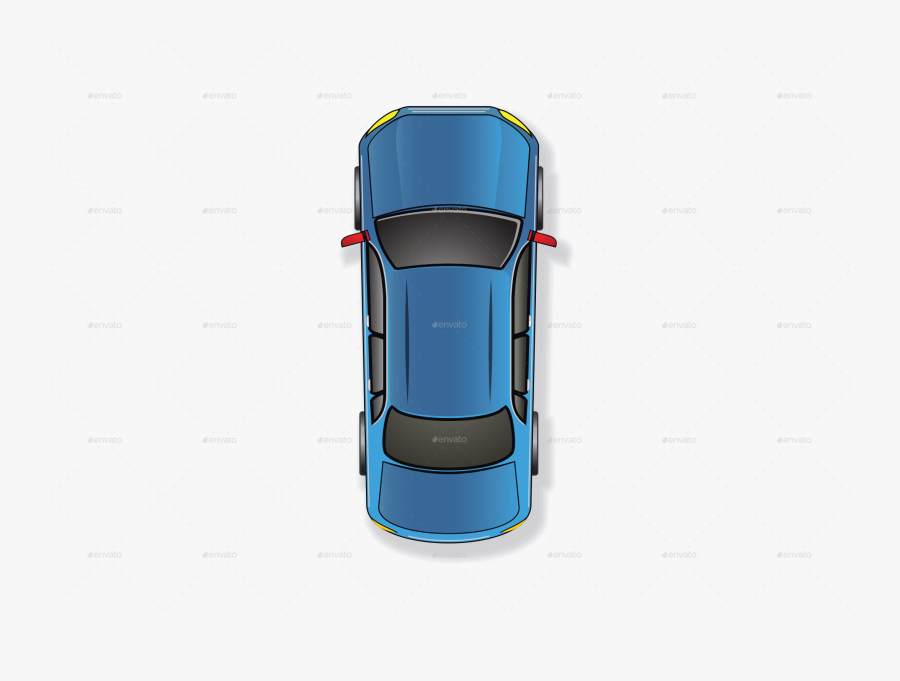 Top View Car Vector Png, Transparent Clipart