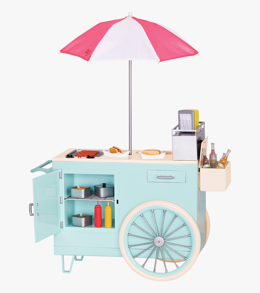 Transparent Hotdog Cart Png - Coisas Da Our Generation, Transparent Clipart