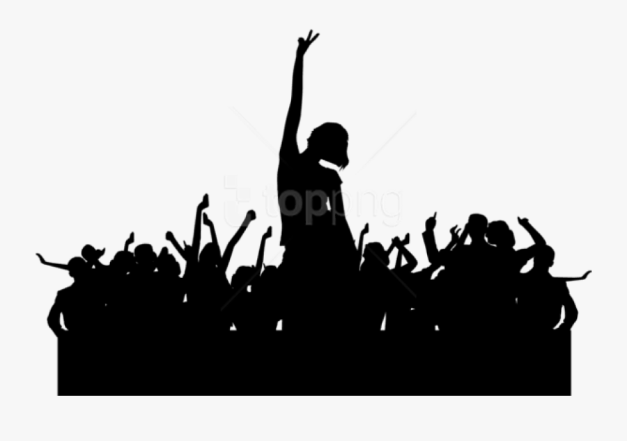 People Cheering Png - People Partying Silhouette Png, Transparent Clipart