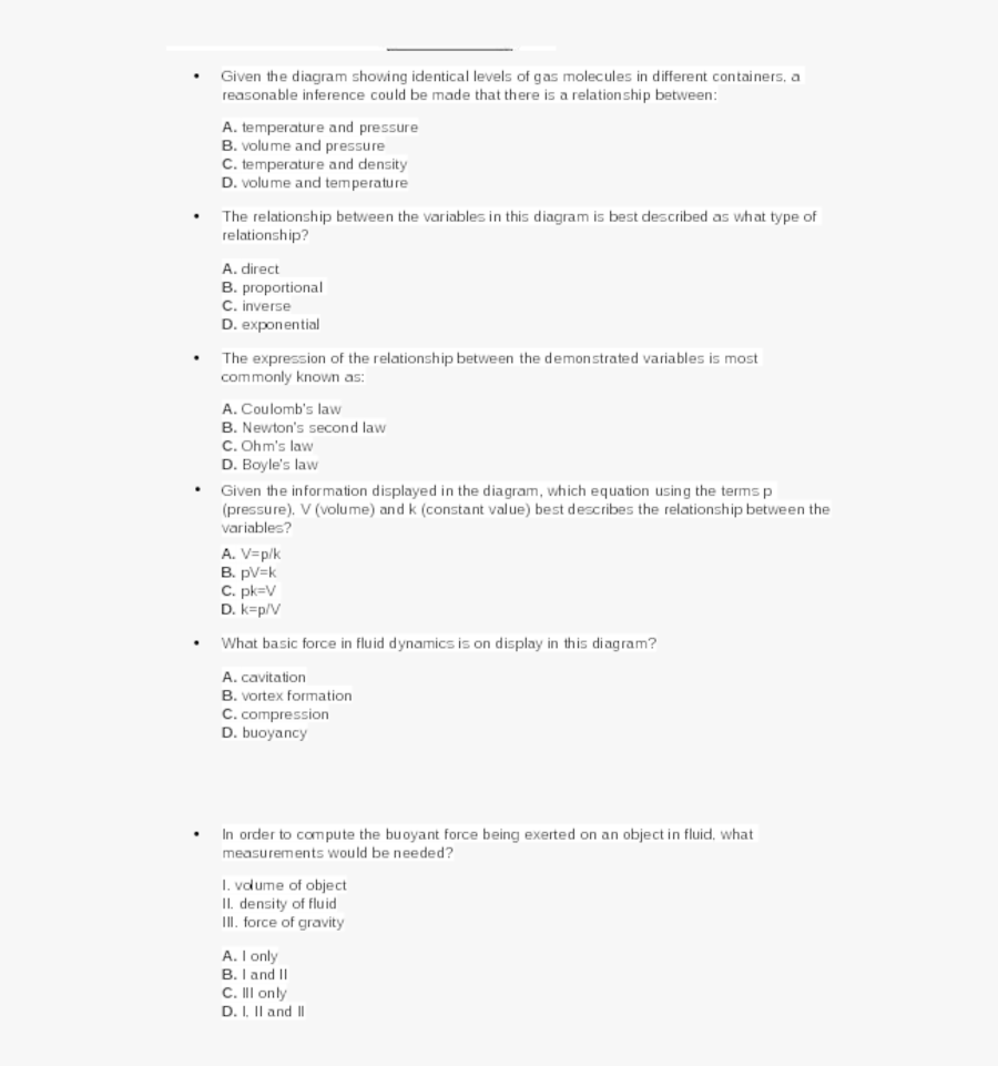 Clipart Science Density - Multiple Choice Questions In Science, Transparent Clipart