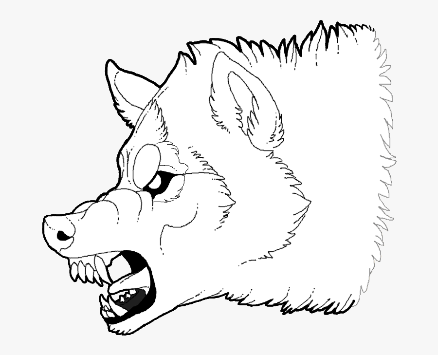 Drawing Wolfs Growl Transparent Png Clipart Free Download - Wolf Drawing Growling, Transparent Clipart