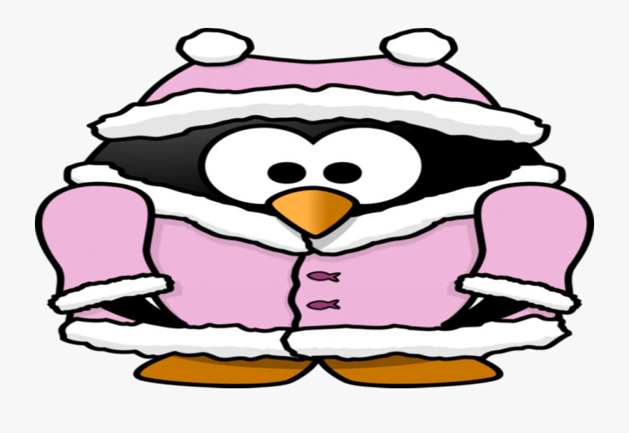 Penguin Wearing A Coat, Transparent Clipart