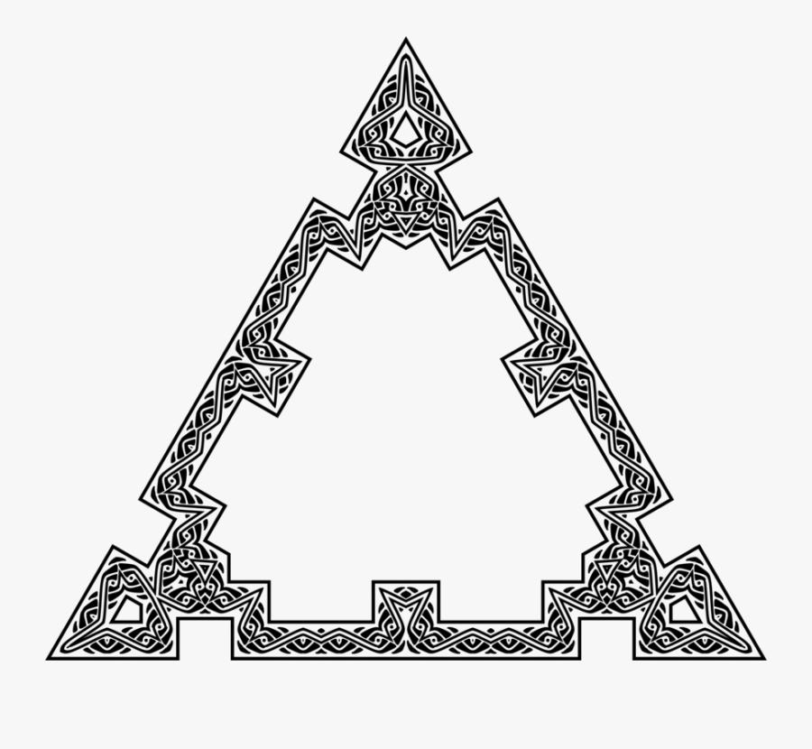 Line Art,triangle,symmetry - Line Art, Transparent Clipart