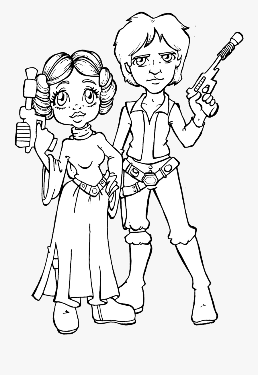 Star Wars Drawings Hon And Lea, Transparent Clipart