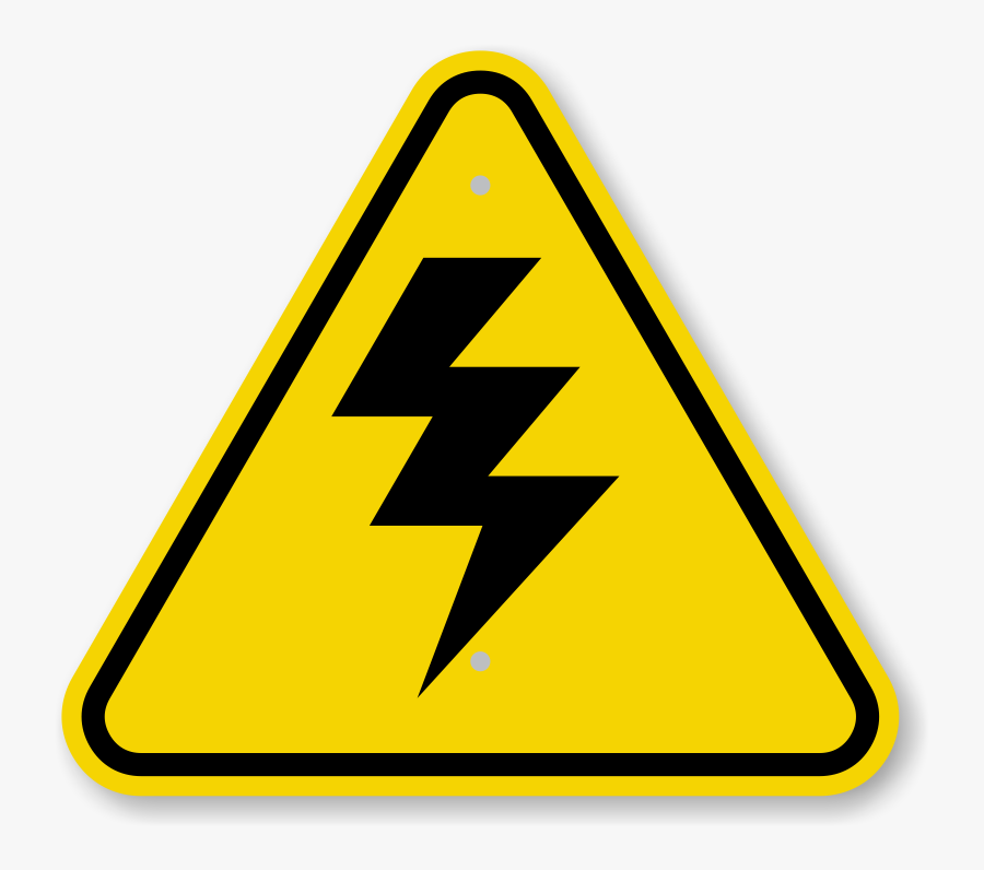 Iso High Voltage Warning Sign Symbol - High Voltage Warning Symbol, Transparent Clipart
