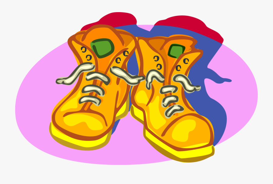 Vector Illustration Of Construction Safety Work Boots, Transparent Clipart