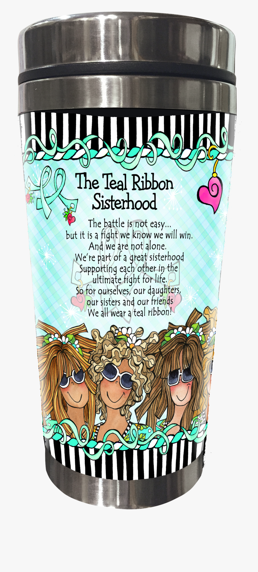 Transparent Teal Ribbon Png - Cartoon, Transparent Clipart