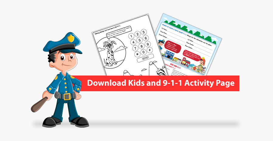 911 Call Police - Call 911 Kids, Transparent Clipart