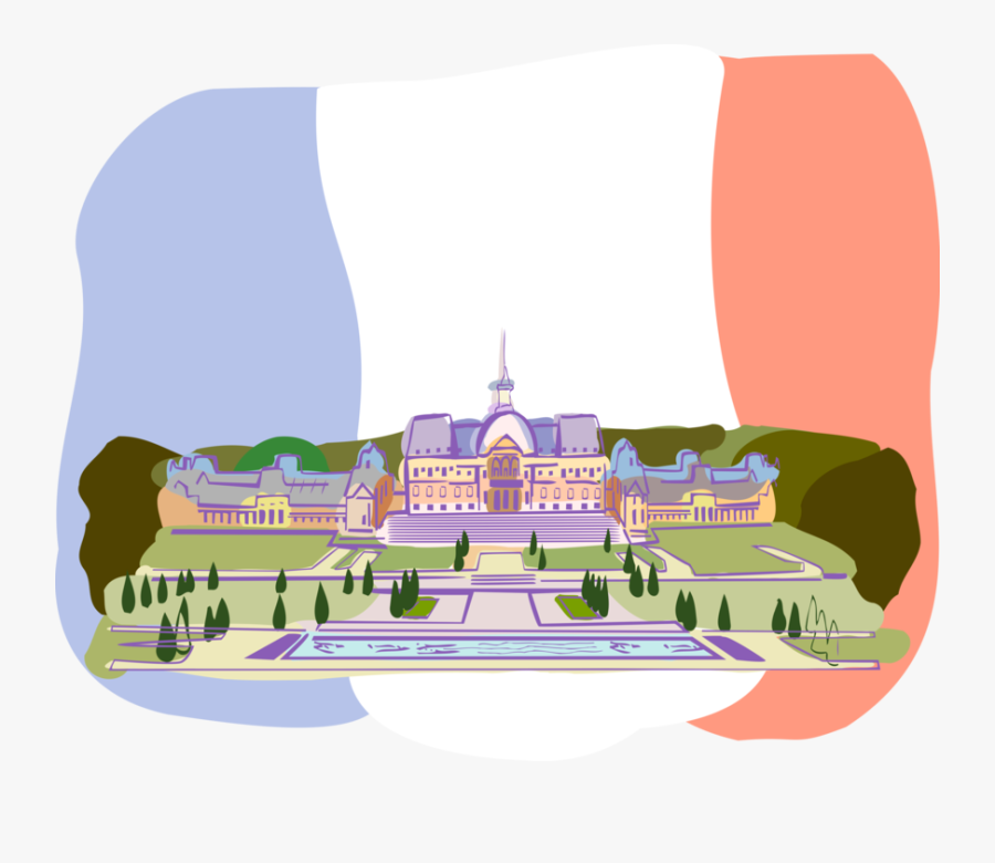Vector Illustration Of Palace Of Versailles, Royal - Palace Of Versailles Vector, Transparent Clipart