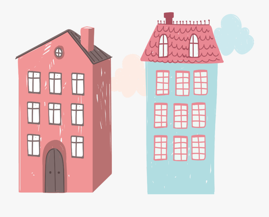#ftestickers #clipart #cartoon #houses #cute #colorful - House, Transparent Clipart