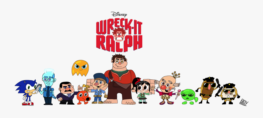 All Characters From Wreck It Ralph, Transparent Clipart
