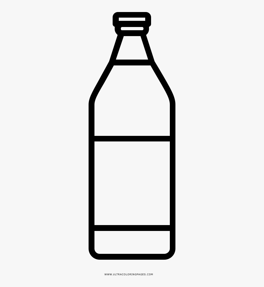 Empty Beer Bottle Clip Art - Botella De Agua Para Colorear, Transparent Clipart