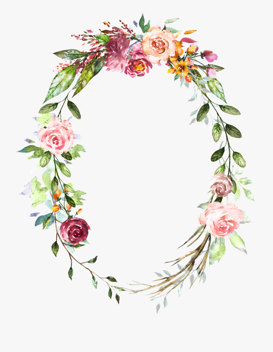 Watercolor Wreath Clipart, Transparent Clipart