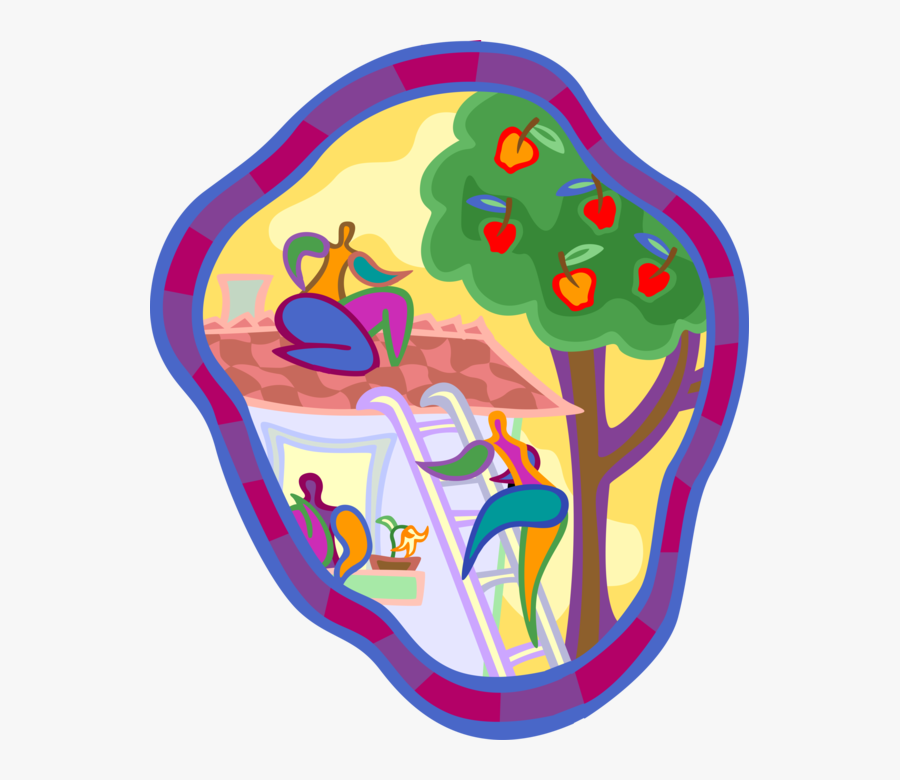 Apple Tree Clipart Ladder, Transparent Clipart