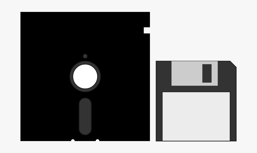 Free Clipart - 3 - 5&quot - And 5 - 25&quot - Floppy - 3.5 5.25 Floppy Disk, Transparent Clipart