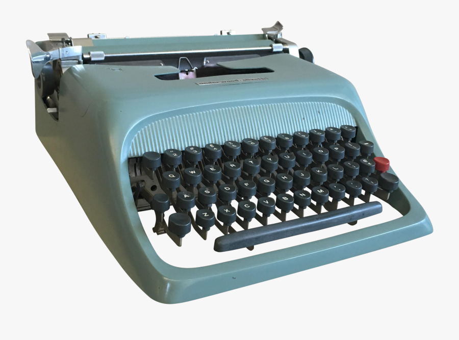 Clip Art Green Typewriter - Machine, Transparent Clipart