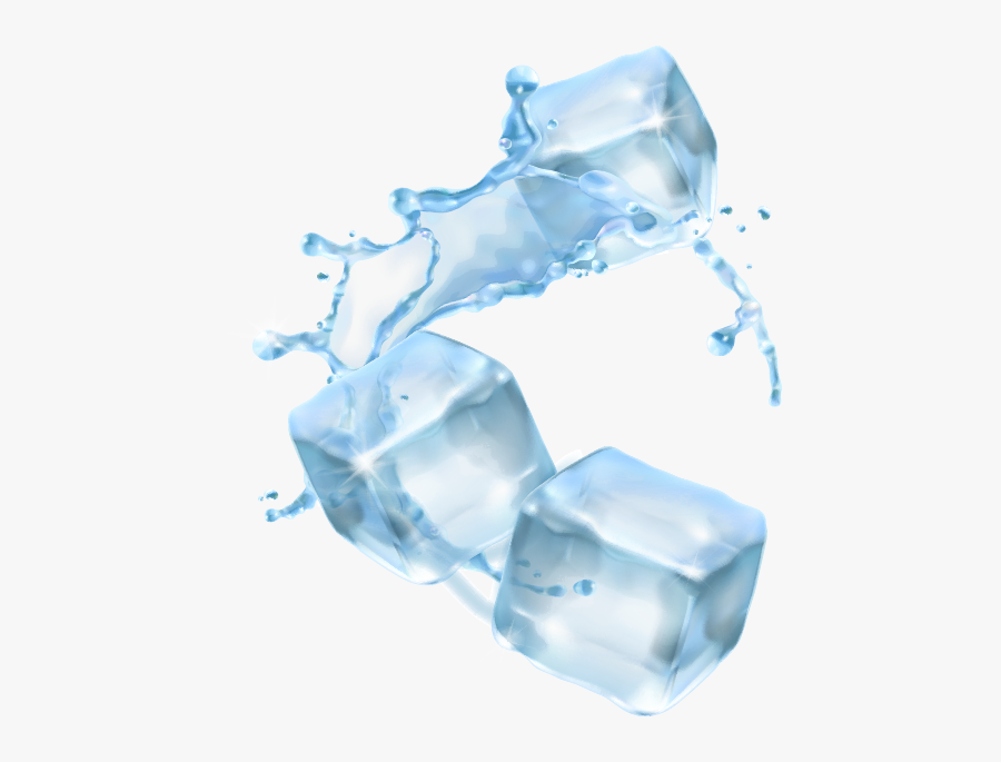 Three-dimensional Ice Water Droplets Png Download - Ice Cube Png Splash, Transparent Clipart