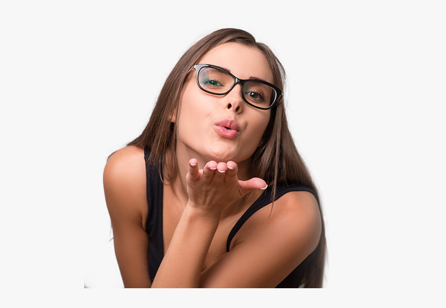 Girl With Glasses Png - Girl Wearing Glasses Png, Transparent Clipart