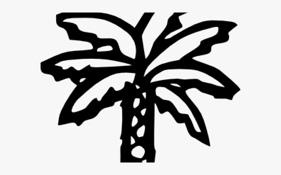 Palm Tree Clip Art Black, Transparent Clipart