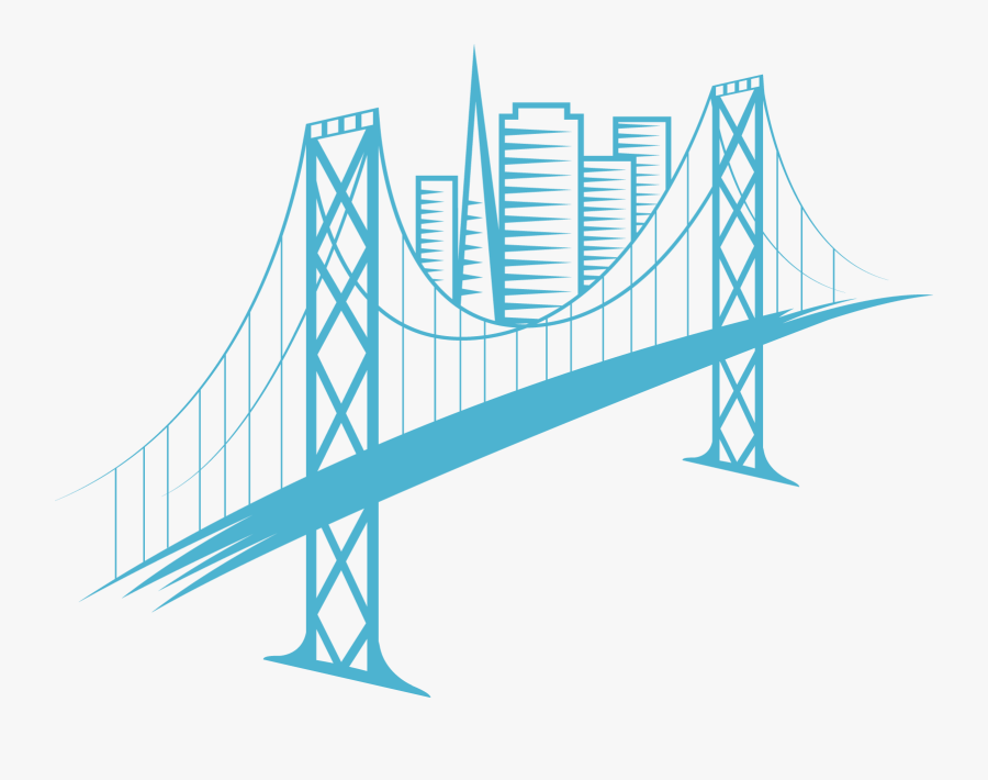 Self-anchored Suspension Bridge - Oakland Bay Bridge Clipart, Transparent Clipart