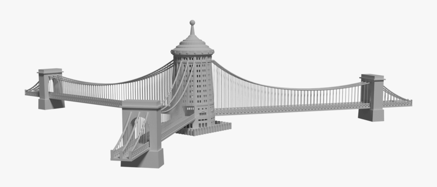 Transparent Suspension Bridge Png - Self-anchored Suspension Bridge, Transparent Clipart