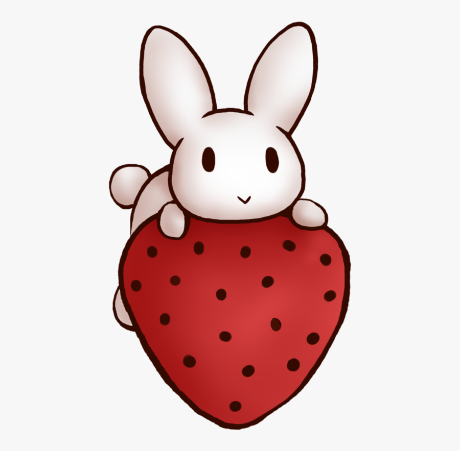 #bunny #strawberry #cute - Cartoon Cute Strawberry, Transparent Clipart