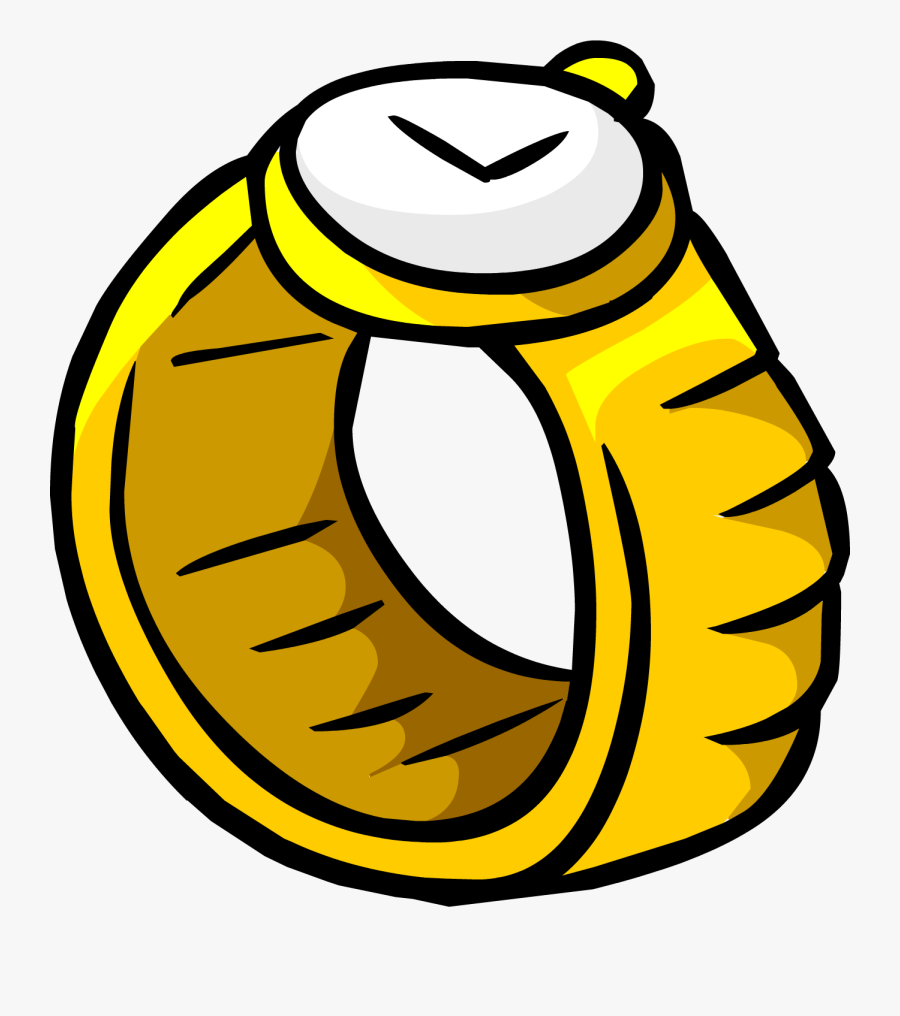 See Clipart Gold Watch - Gold Wristwatch Club Penguin, Transparent Clipart