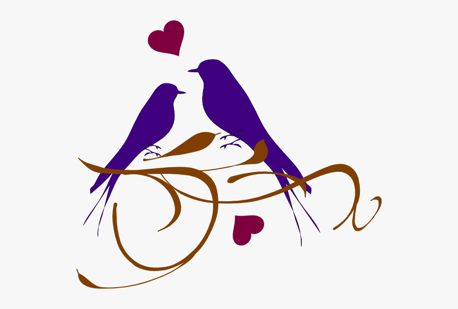Birds On A Clip - Clipart Wedding Dove Png, Transparent Clipart