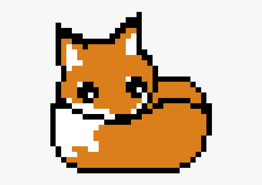 Easy Fox Pixel Art, Transparent Clipart
