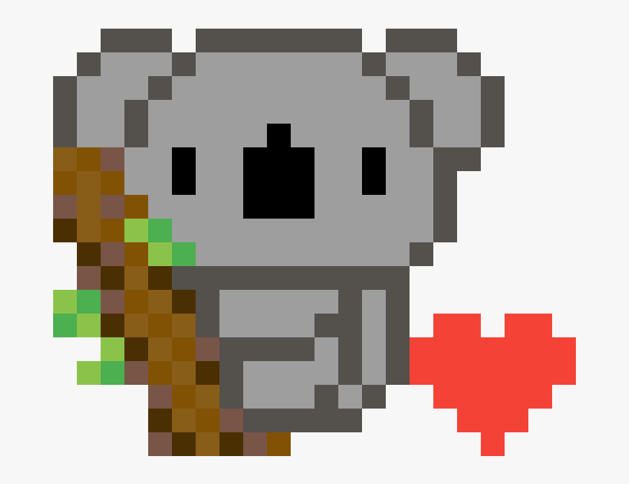 Koala Pixel Art, Transparent Clipart