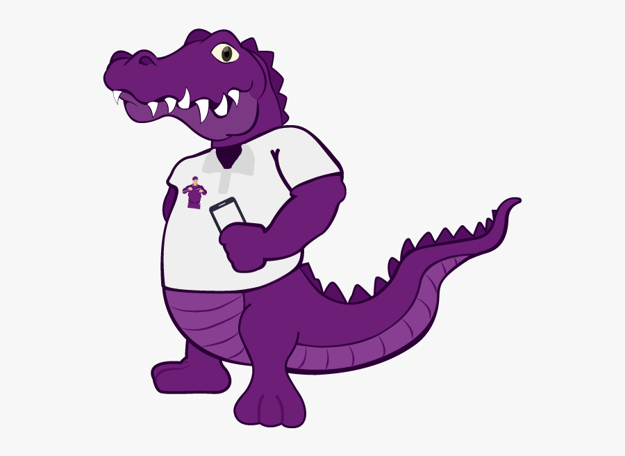 Purple Gator Clipart , Png Download - Cartoon, Transparent Clipart
