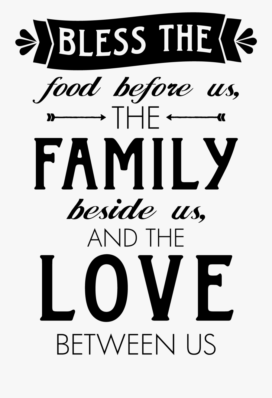 Transparent Quotes - Family And Food Quote, Transparent Clipart