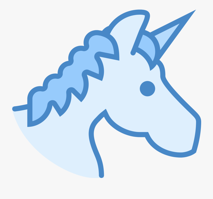 This Icon Represents A Unicorn - Unicorn Blue Icon, Transparent Clipart
