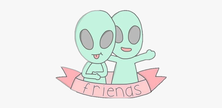 #et #alien #alienigena #friends #amigos #cute - Stickers De Mejores Amigas, Transparent Clipart