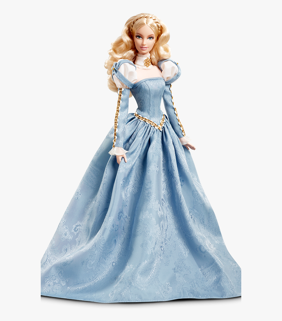 Transparent Barbie Doll Clipart - Barbie Princess Blue Dress, Transparent Clipart