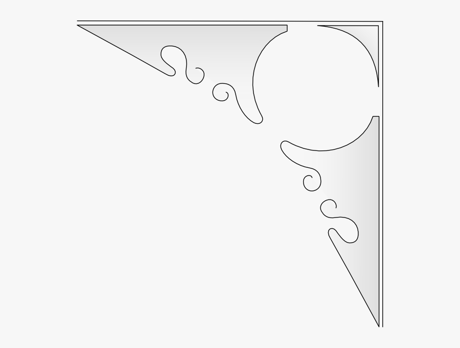 Corner Piece Border Simple, Transparent Clipart