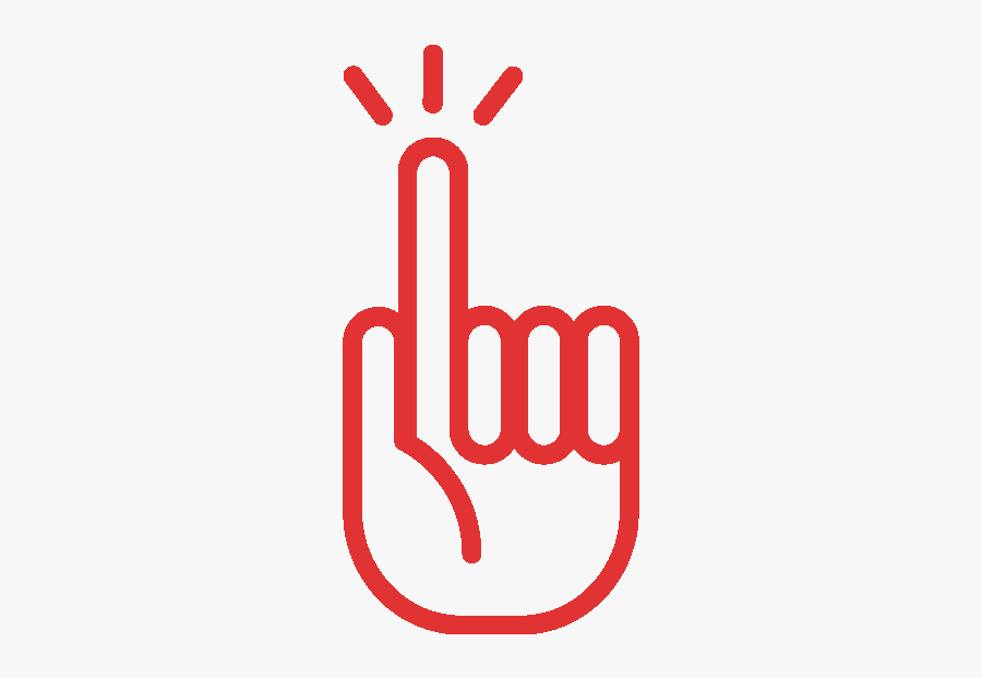 Red Hand Icon, Transparent Clipart