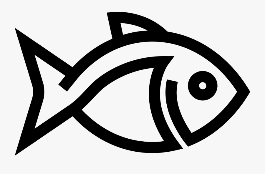 Transparent Fish Outline Clipart Black And White - Fish Outline Png, Transparent Clipart